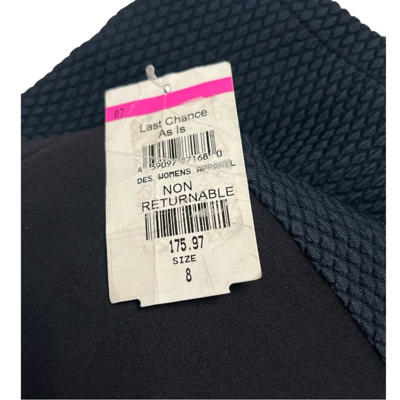 Akris Punta High Waisted Leggings, Pull On/Side Zipper, Blue/Black, Size 8 - Picture 8 of 8